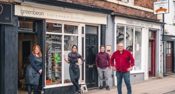 The Greenbean team outside their zero waste shop in Warwick